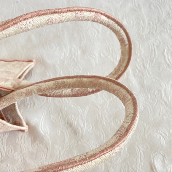 Christian Dior Pink Toile De Jouy Embroidery Medium Book Tote - Picture 7 of 16